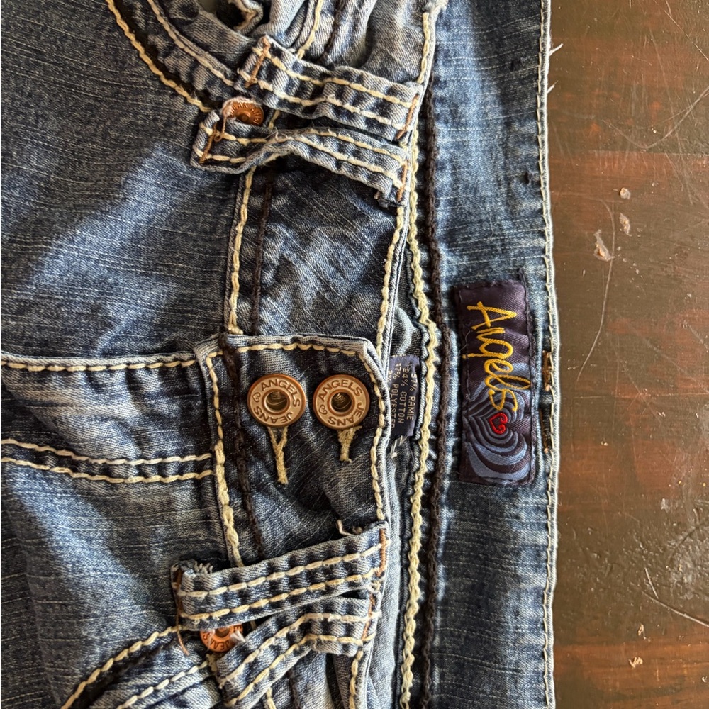 Angels Distressed Blue Skinny Jeans - Picture 3 of 7